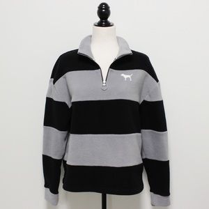 Victoria’s Secret PINK Striped Fleece Pullover